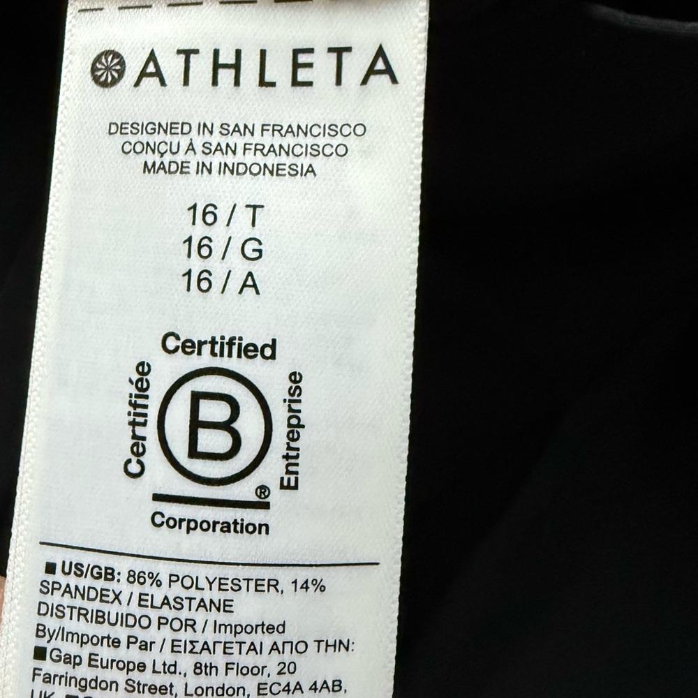 ATHLETA Brooklyn Heights High Rise Wide Leg Pant Black Casual Athleisure 16 Tall - Picture 12 of 13